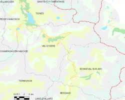 Map commune FR insee code 73304